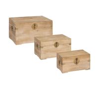 Atmosphera - Set de 3 Malles Jil en métal L37,5/47,5/58cm