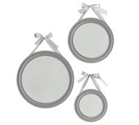 Atmosphera - Set de 3 miroirs Ronds Ruban - Gris