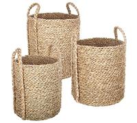 Lot de 3 paniers ronds seagrass naturel - Atmosphera For Kids
