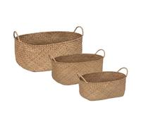 Atmosphera - Set de 3 paniers Elora en jonc de mer L35/42/50cm