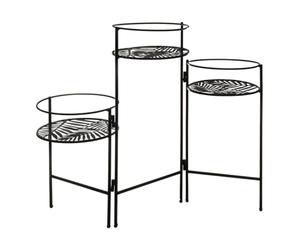 Atmosphera - Set de 3 Portes Plantes - métal - Noir