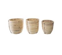 Atmosphera - Set de 3 pots - rotin D35 cm