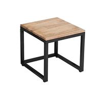 Atmosphera - Set de 3 Tables Gigognes Edena, Bois d'Acacia et Métal Noir, L 50 cm, Style Industriel - pour Salon, Bout de Canapé