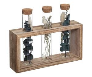 Atmosphera - Set de 3 Tubes Fleurs séchées House H17 cm - Blanc