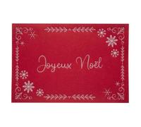 Atmosphera - Set de table de Noël en feutrine - L. 45 x 30 cm - Rouge