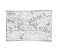 Atmosphera - Set de Table Planisphère - Vinyle - Noir et Blanc - 45x30 cm