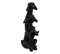 Atmosphera Créateur d'intérieur - Statuette 3 Singes "Exotic Panama" 24cm Noir Noir G