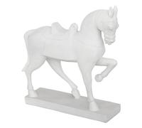 Atmosphera - Statue Cheval Little Cottage résine Blanc h35cm