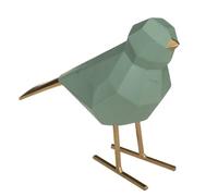 Atmosphera - Statue Origami Oiseau - résine - H16 cm - Vert