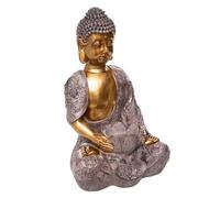 Bouddha en résine et photophore H37cm