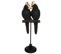 Atmosphera - Statuette Couple Oiseaux - Noir - H35 cm
