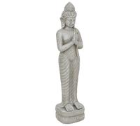 Atmosphera - Statuette d Exterieur Bouddha sakin Gris h100cm