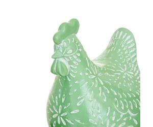 Atmosphera - Statuette Linda Poule H20cm - Vert