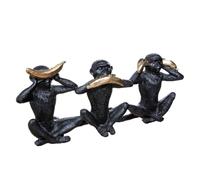 Singe sagesse en résine 40x10,5x17,5cm