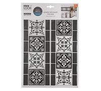 Sticker effet frise sur carrelage - L 38,5 x l 25,5 cm - Noir Noir G
