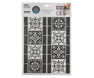 Atmosphera - Sticker - carrelage - Noir - 25x30-5 cm