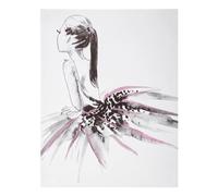 Atmosphera - Sticker Danseuse - 30x40 cm - Rose