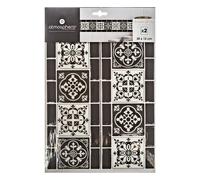 Atmosphera Sticker de carrelage avec frise arabesque noir