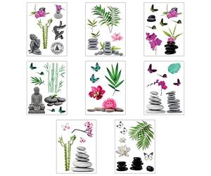 Atmosphera - Sticker illustratif Zen 50X70 - Bouddha Bambou