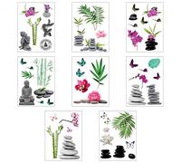 Atmosphera - Sticker illustratif Zen 50X70 - Galet Gris Rose