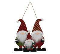 Atmosphera - Sujet 3 Gnomes Barbe Bois h.18cm