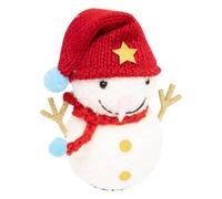 Atmosphera - Sujet Bonhomme de Neige Doudou polystyrène h.13cm Blanc