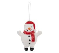 Atmosphera - Sujet Bonhomme de Neige Papier h.12cm Blanc