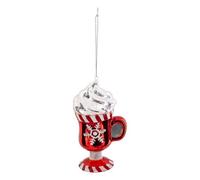 Atmosphera - Sujet Chocolat frappé Verre h.12cm Rouge