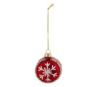 Atmosphera - Sujet Macaron Verre d.6cm Rouge