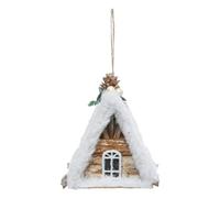 Atmosphera - Sujet Maison Neige 13cm polystyrène Assorti - Modèle c
