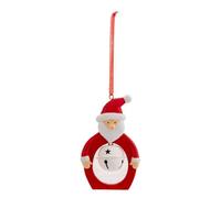 Atmosphera - Sujet père noël grelots résine h.10cm Rouge et Blanc