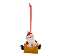 Atmosphera - Sujet père noël Lettre dorée h.6cm Rouge