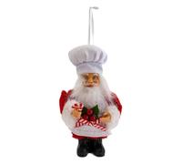 Atmosphera - Sujet père noël pâtissier h.13cm Rouge