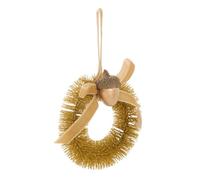 Atmosphera - Suspension de Sapin Couronne de Glands en Plastique Rouge et Or D. 10 cm - Doré