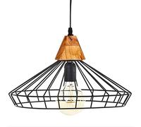 Suspension filaire ""Ben"" métal noir D38cm - Atmosphera createur d'interieur