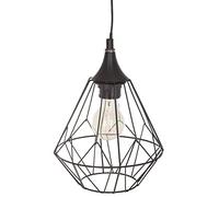 Suspension filaire ""Flave"" métal noir D19cm - Atmosphera createur d'interieur
