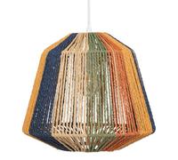 Atmosphera - Suspension Jily en Corde de Papier Multicolore D29 cm - Luminaire Style Bohème et Naturel - Ampoule Non Incluse - Pour Chambre, Salon