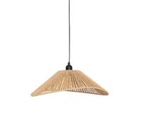 Atmosphera - Suspension Luminaire Myha Beige - Ampoule Non Incluse E27 40W - Papier Tressé, Hauteur Réglable - Pour Salon, Chambre, Cuisine, Bureau