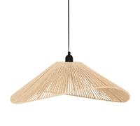 Atmosphera - Suspension Luminaire Myha Scandinave - Beige - 58 cm de Diamètre - Effet Papier Tressé, Hauteur Réglable - Pour Salon, Chambre