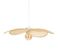 Atmosphera - Suspension Pétales Rym en Bambou - Beige, D. 62 cm, Hauteur Réglable - Pour Salon, Chambre, Salle à Manger