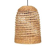 Atmosphera - Suspension Sand - Abat-jour en Rotin D37cm - Ampoule Non Incluse E27 40W - Luminaire pour Salon, Bureau, Chambre, Cuisine