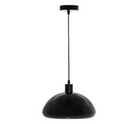 Atmosphera Lampe suspension Savio Champignon 27 cm Abat-jour acier Ampoule non incluse E27 40W Noir