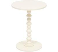 Atmosphera Table d’appoint Alix ronde en bois Ivoire 50x38x38 cm