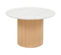 Atmosphera Table à manger Homelya 2 places effet marbre 110x110x76 cm