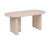 Atmosphera - Table à Manger Anaya 6 Places en Bois - 180x90cm - Plateau Oval Effet Travertin - Mobilier Design et Modern pour Salon, Salle à Manger