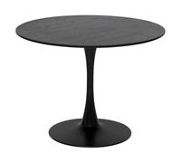 Table à manger ""Elias"" noir D102x76cm - Atmosphera createur d'interieur