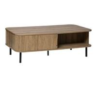 Atmosphera - Table basse 2 portes en bois COLVA - Marron