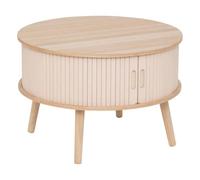Atmosphera - Table Basse 2 Portes nysos Beige 60x60x40,7cm