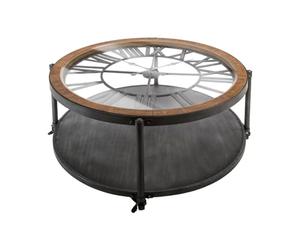 Atmosphera - Table Basse avec Pendule Style rétro en métal