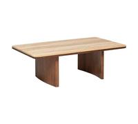 Atmosphera - Table Basse Rectangulaire Jivan, Plateau Travertin et Pieds Bois d'Acacia, 120 x 70 cm - pour Salon, Séjour